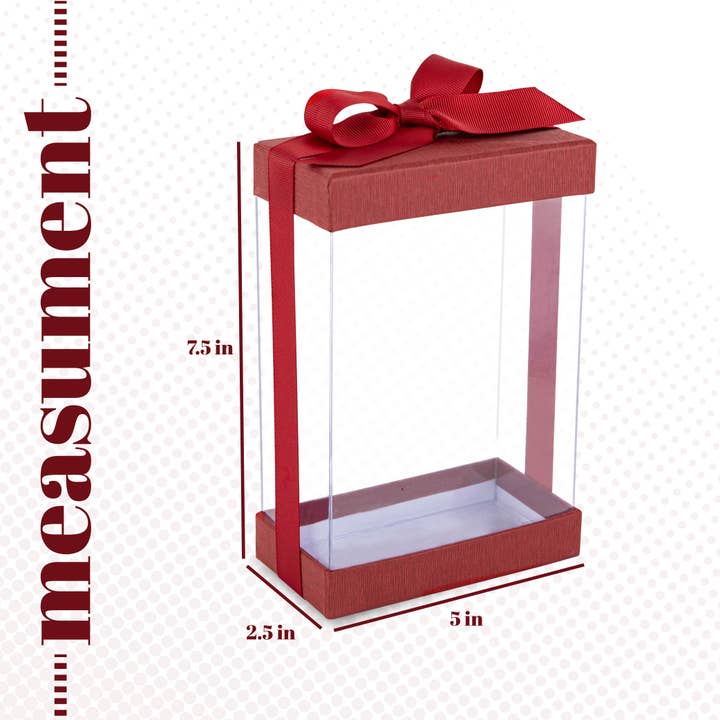 Hammont - Wholesale Gift Box - Clear Plastic Gift Boxes 6 Pack Bakery Boxes