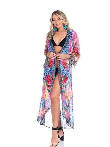 660 Multicolor Floral Duster - Pack of 2 for wholesale by Ranee's