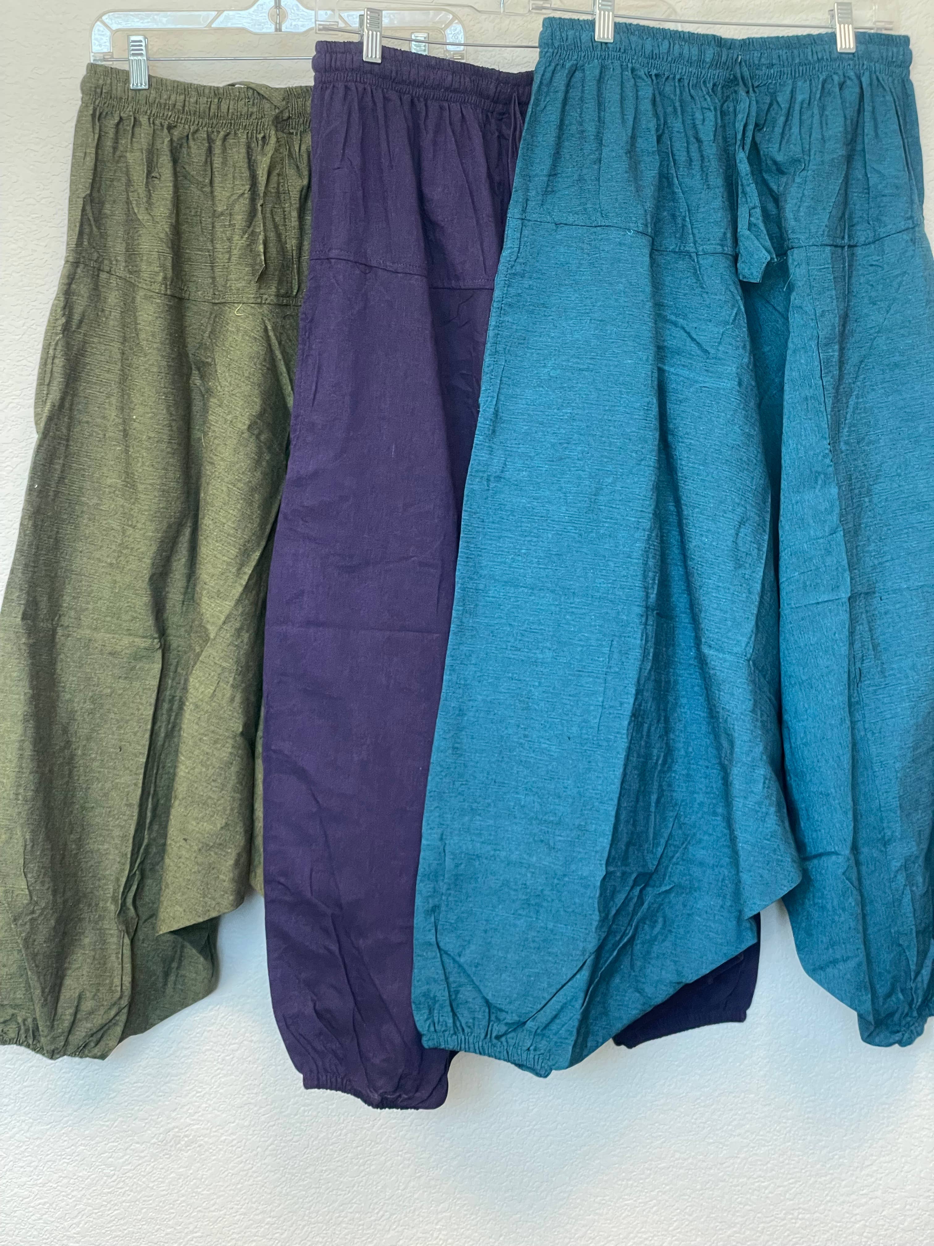 Like International - Wholesale Pants - Unisex - Solid color 100% cotton unisex harems  yoga pants 4