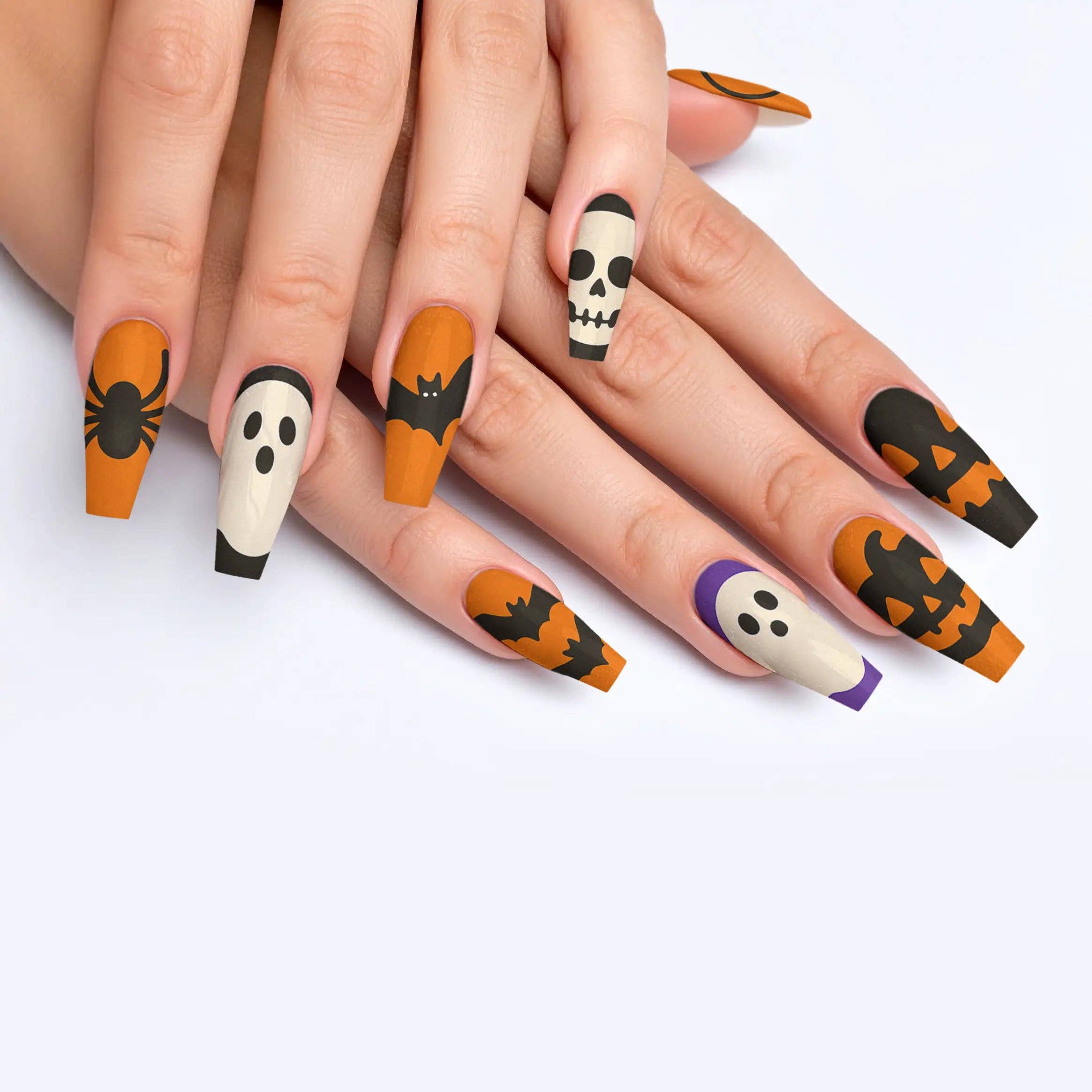 FYNE BODY - Wholesale Press-on/fake nails - Pumpkin Patch Glam Halloween Press-On Nails36