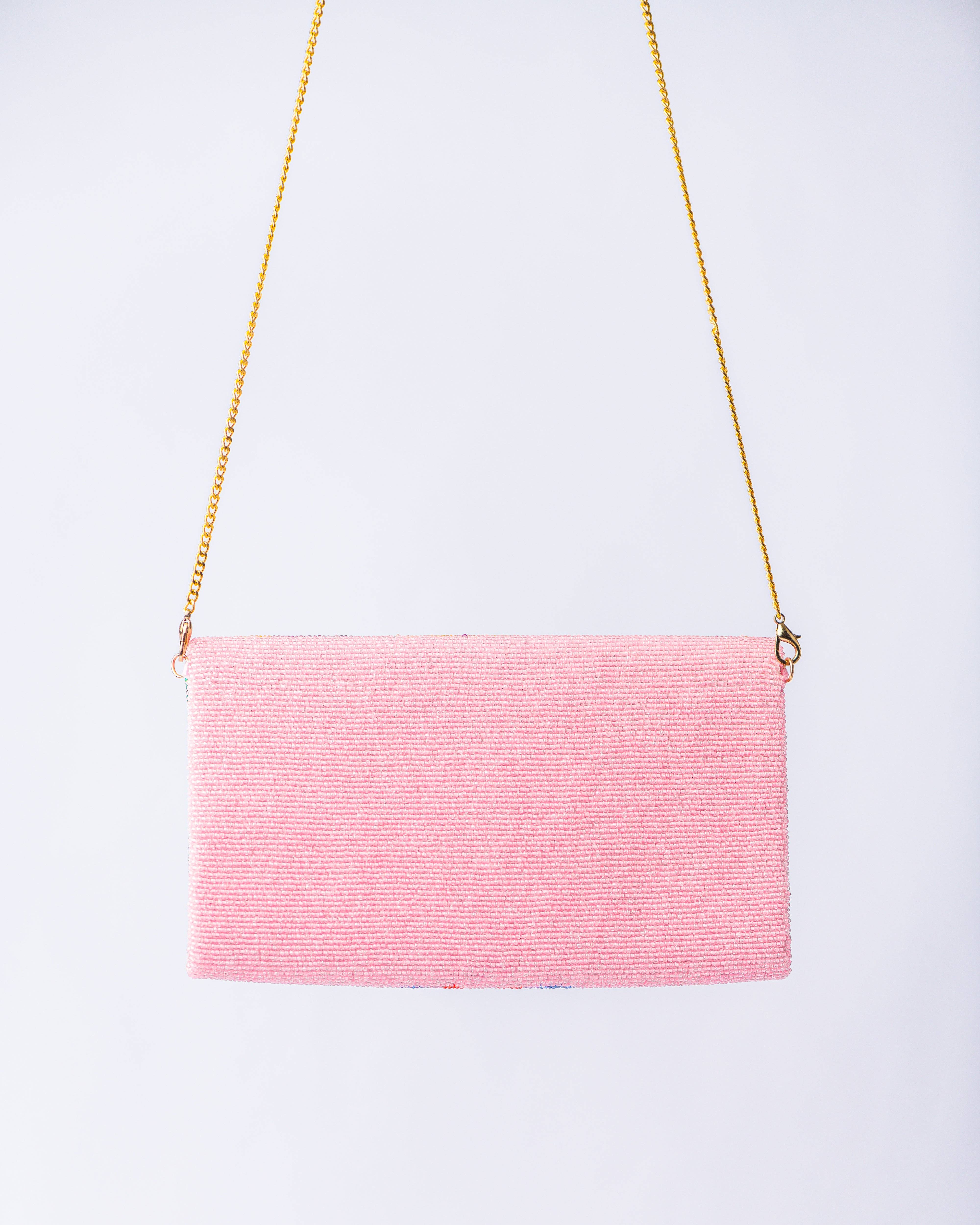 Pria Handmade Accessories - Wholesale Clutch Bag - Women's - Busy Butterfly Pink Clutch Bag1