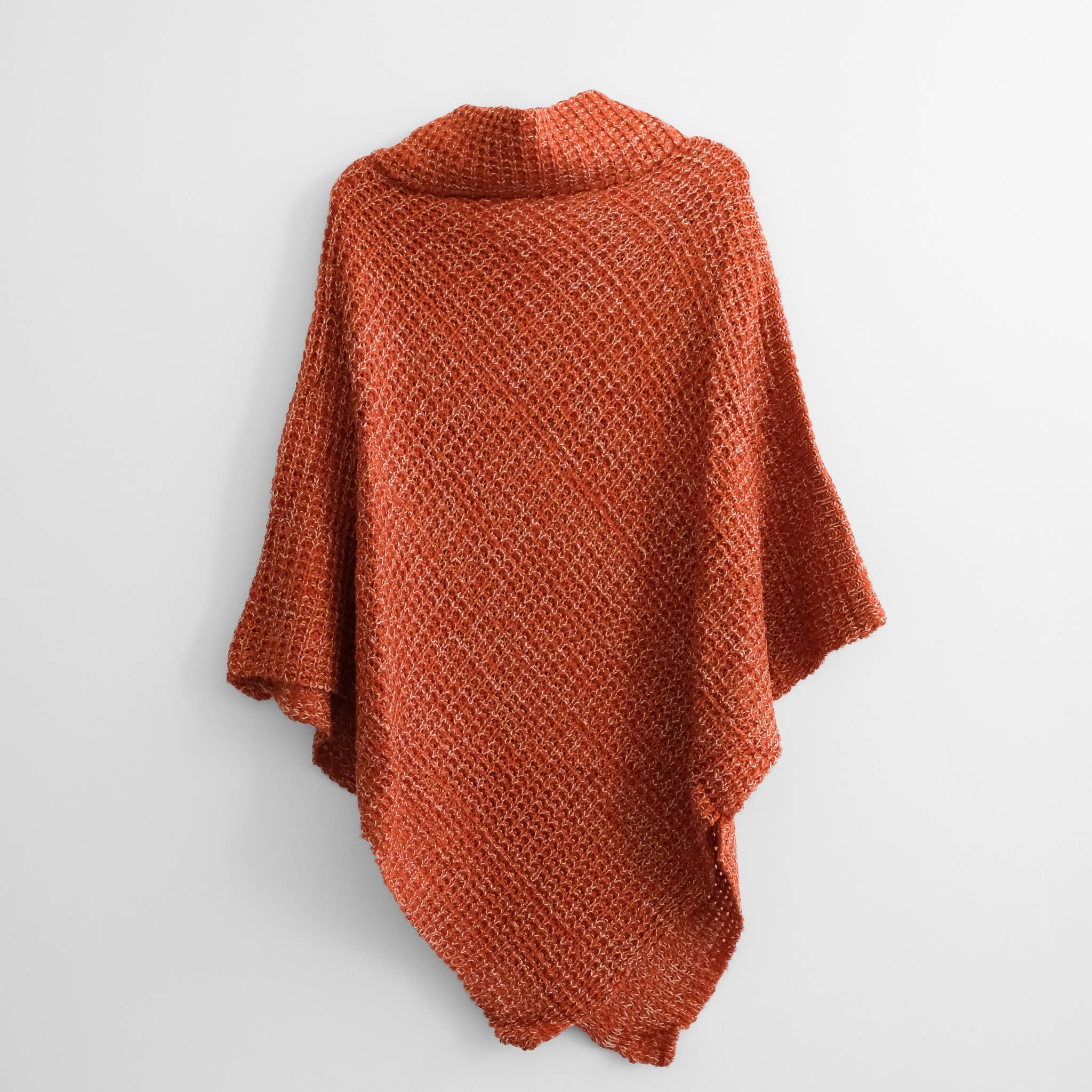 Karma Nepal Crafts - Wholesale Poncho - Women's - Hand Knit Turtle Neck Two Way Fall/Winter Poncho18