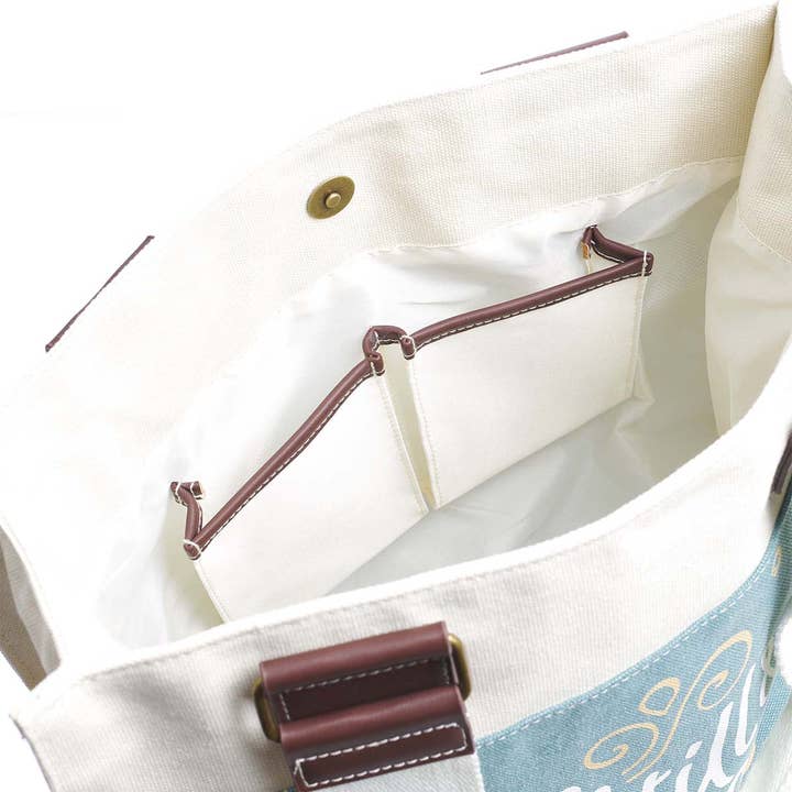 Christian Art Gifts - Wholesale Tote Bag - Women's - Tote Canvas White/Blue Shell Printed Be Still & Know3