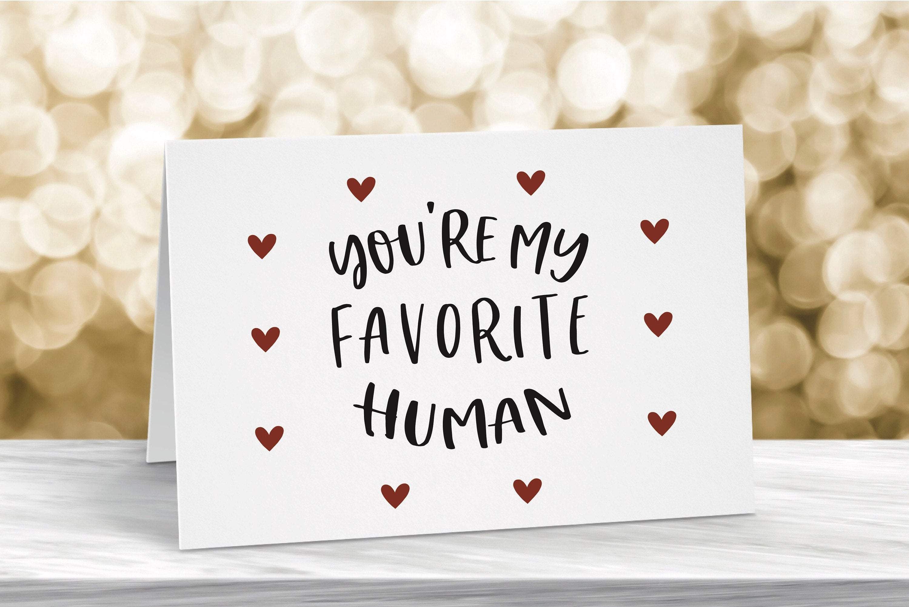 Lost In Lettering - Wholesale Love Card - You Are My Favorite Human | A21