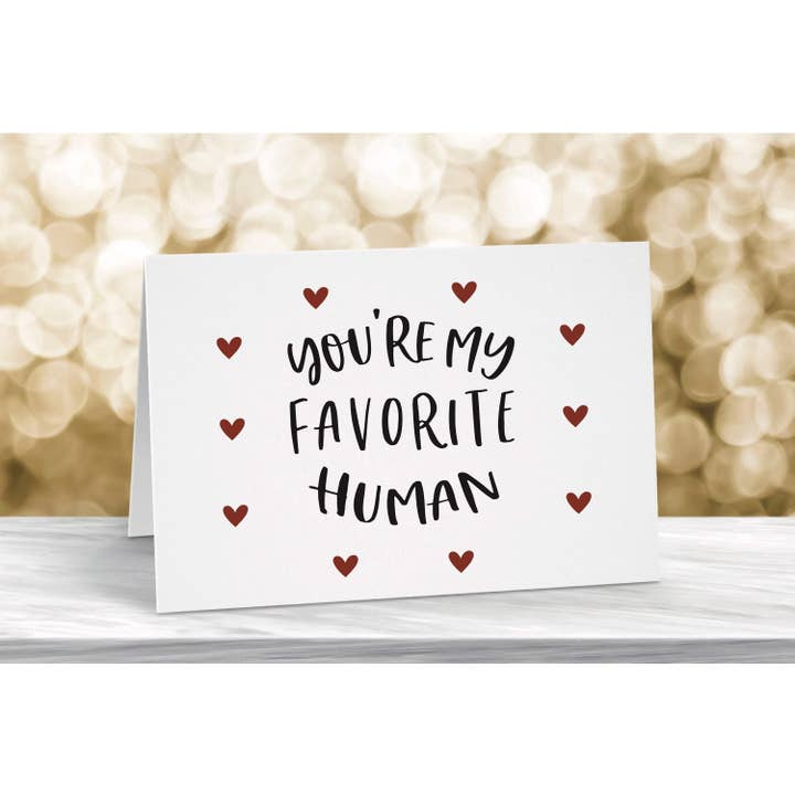 Lost In Lettering - Wholesale Love Card - You Are My Favorite Human | A21