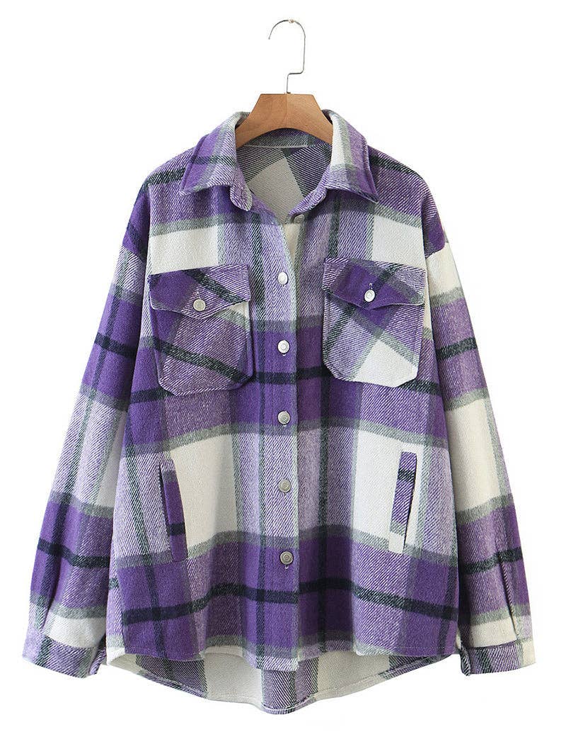 safistyle - Wholesale Shirt Jacket/Shacket - Women's - Casual Plaid Shirt Jacket5