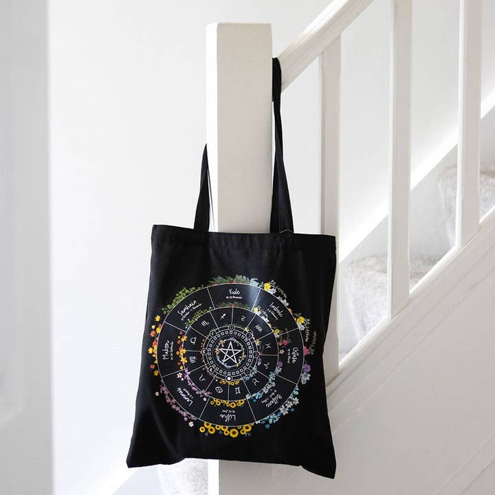 Something Different Wholesale - Wholesale Tote Bag - Women's - Wheel of the Year Polycotton Tote Bag