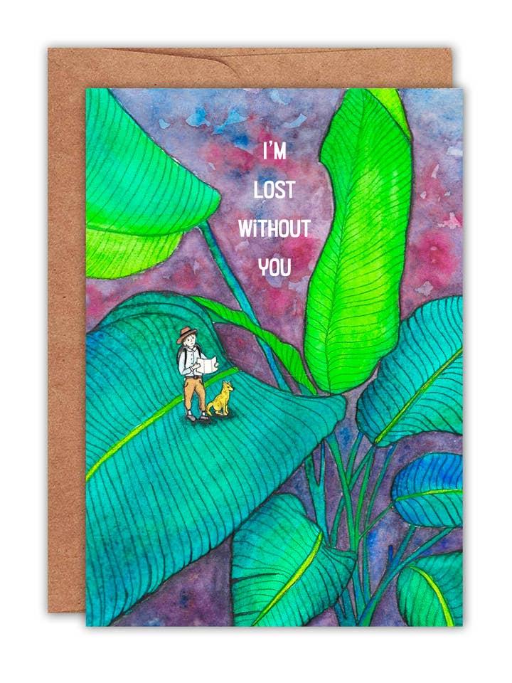 I'm Lost Without You Card for wholesale by Golden Grove Paper