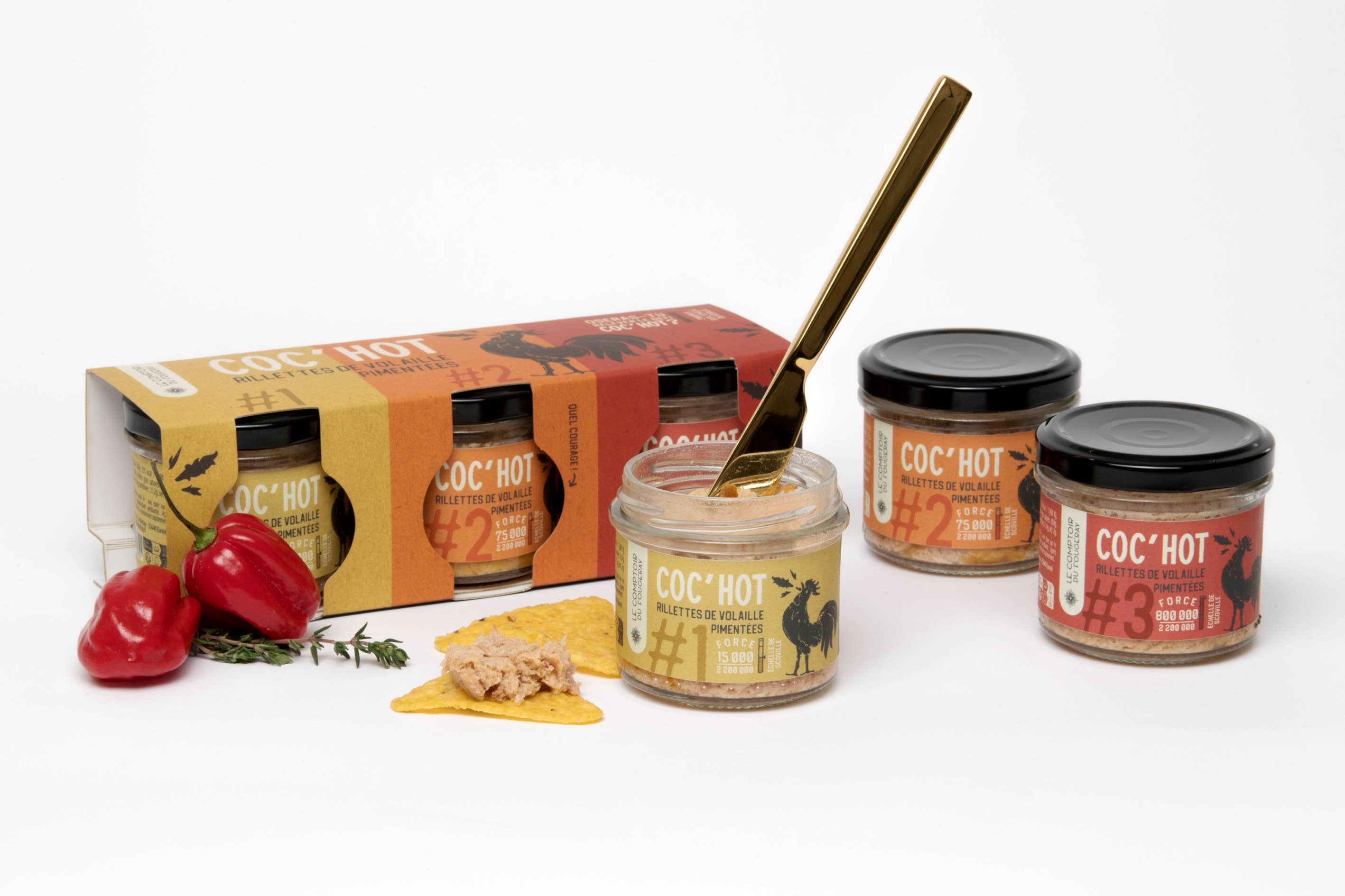 LE MOTTAY GOURMAND - Wholesale Chicken - COC'HOT BOX (Aperitif Game) – 3 spicy poultry rillettes5