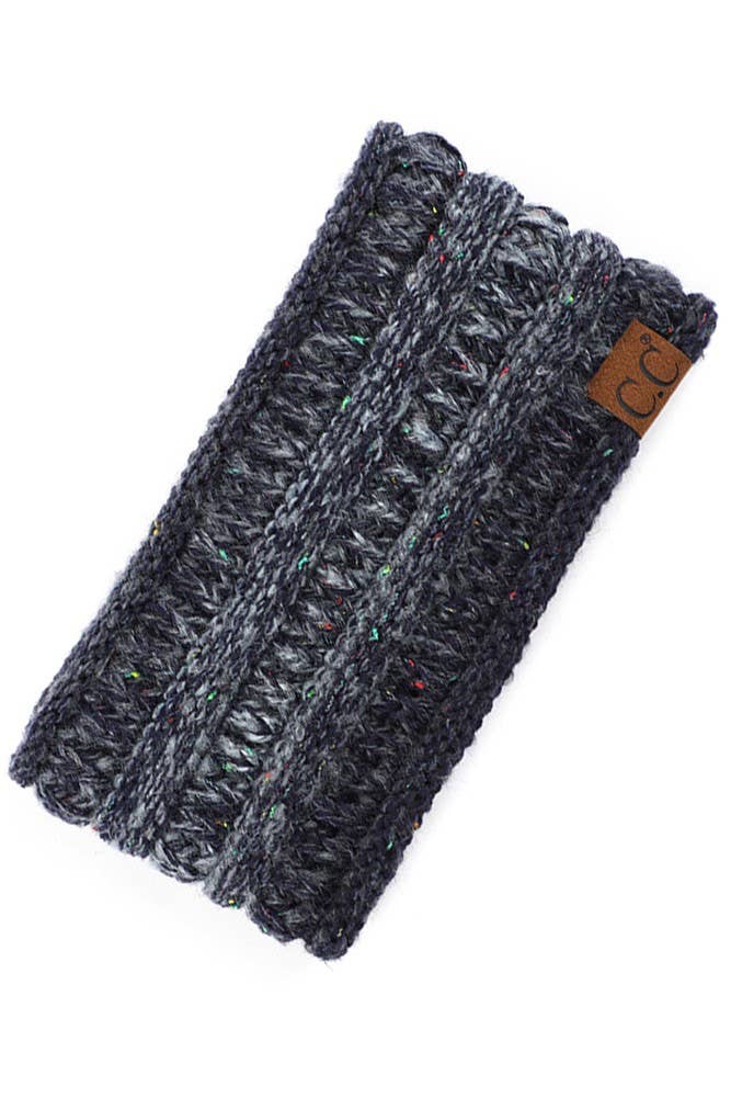 Hana - Wholesale Haarband - Dames - C.C Ombre geribbelde confetti gebreide paardenstaart hoofdband3