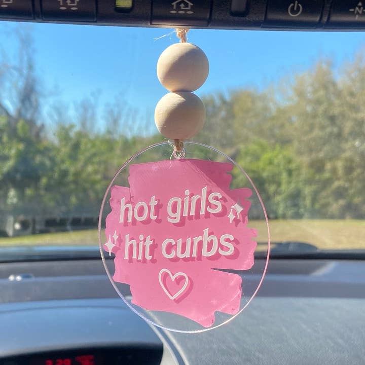 Breloque Hot Girls Hit Curbs pour voiture pour la vente par Cavella Co.