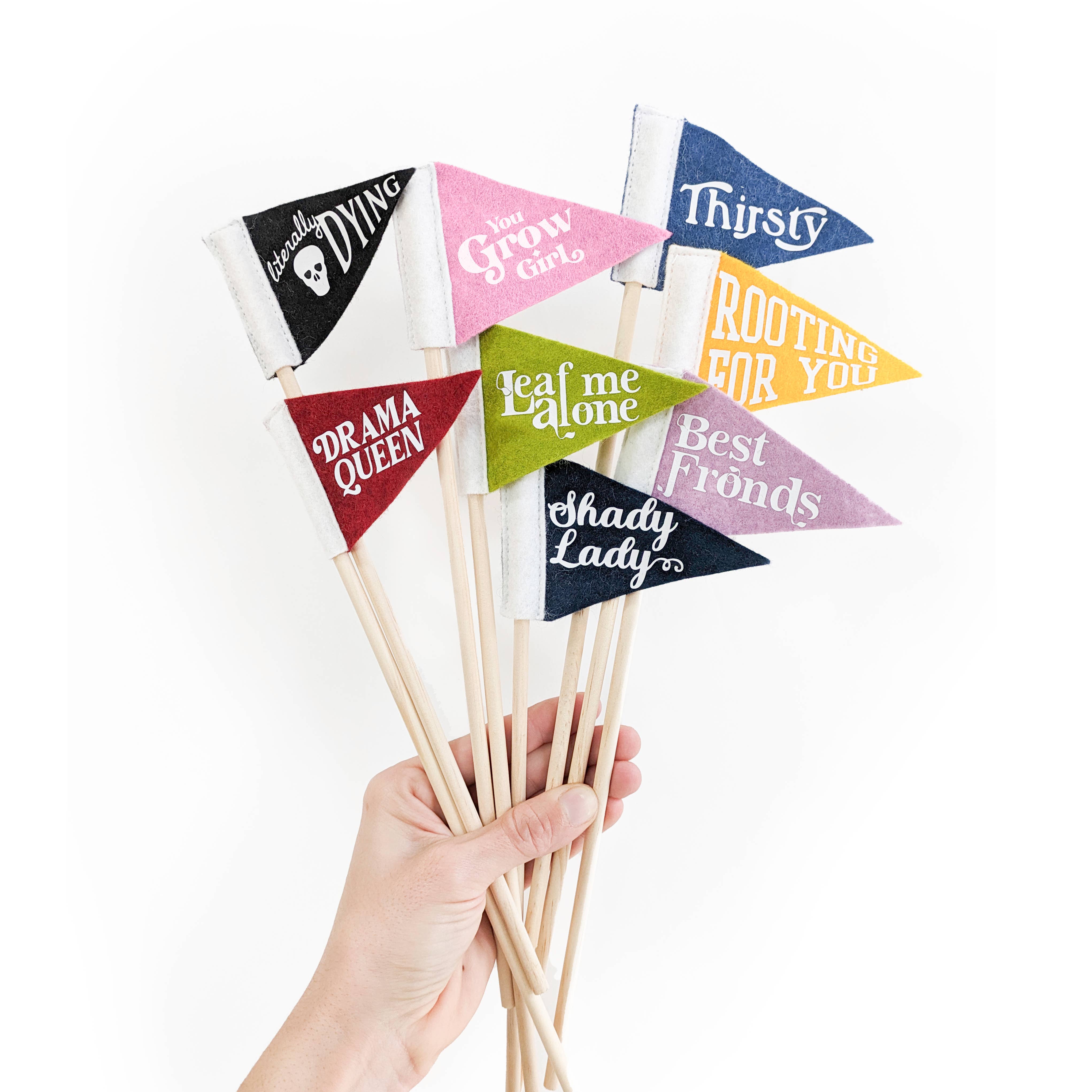 Pennant For Your Thoughts – Engroshandel Have/havestolpe – Lille planteflagvimpel | Uldblanding, håndlavet i USA0