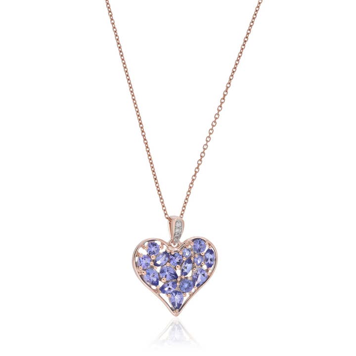 Tanzanite AA 1.60ctw Pendant With Chain In 9KT Yellow Gold for wholesale by Jaipur Jewelry