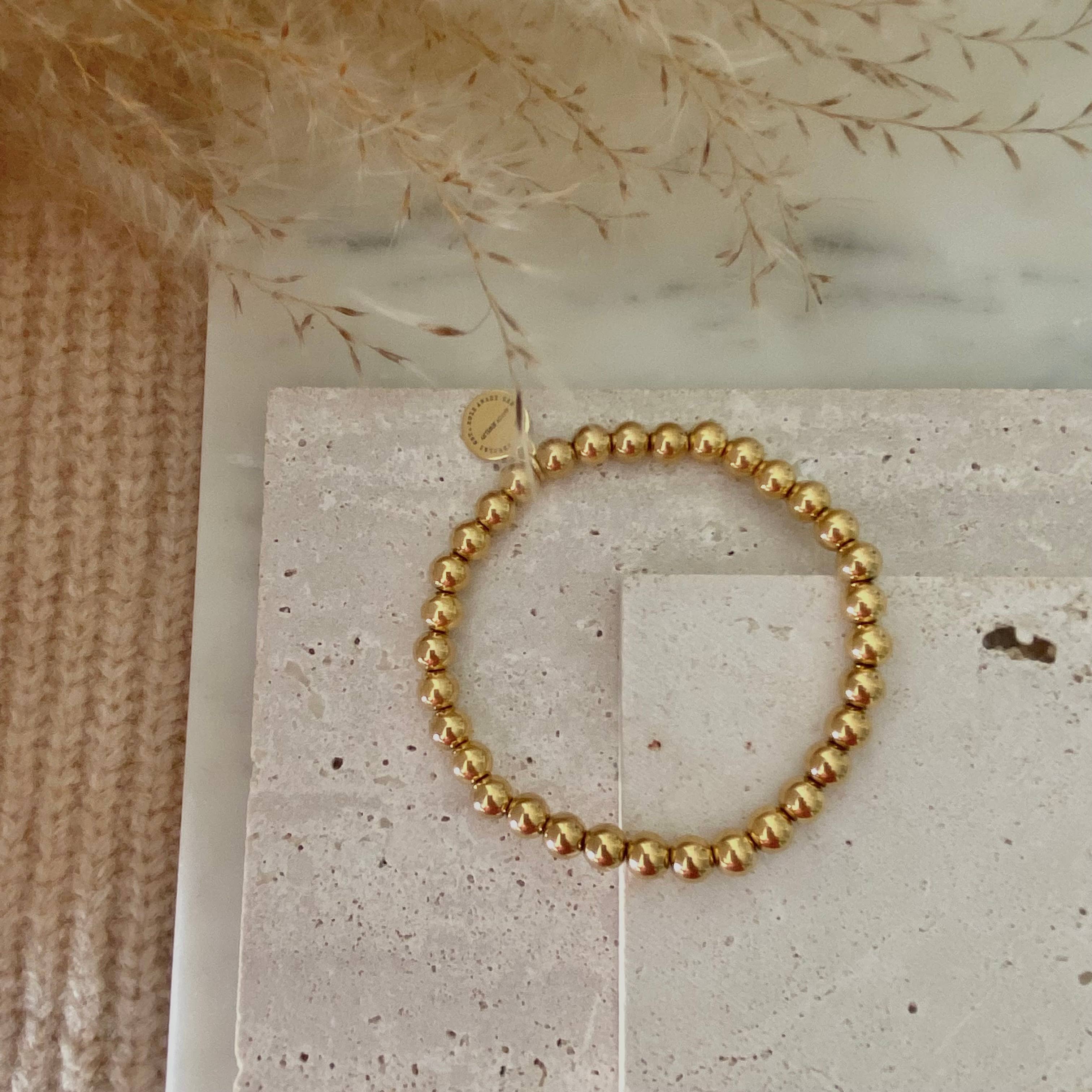 Amady Jewelry - Wholesale Beaded Bracelet - Gold Beaded Bracelet 18k gold plated stainless steel beads7