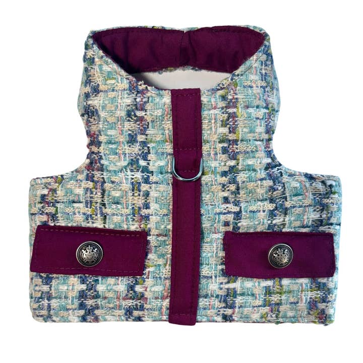 Arnés Blue Tweed para venta al por mayor de The Pet Atelier Heritage