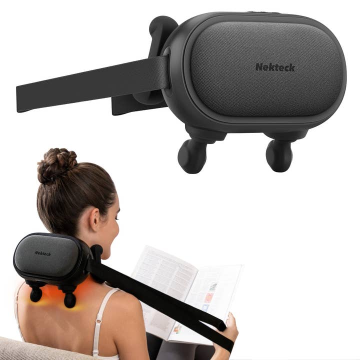 Nekteck Neck Massager with Heat, Cordless Electric Deep Tissue 6D Kneading Massage Pillow for wholesale by Nekteck
