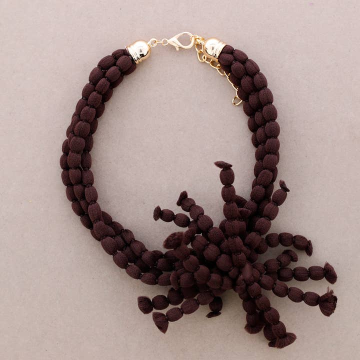 Sonata – Joias personalizáveis por atacado – Colar de bolas de lã de flor1