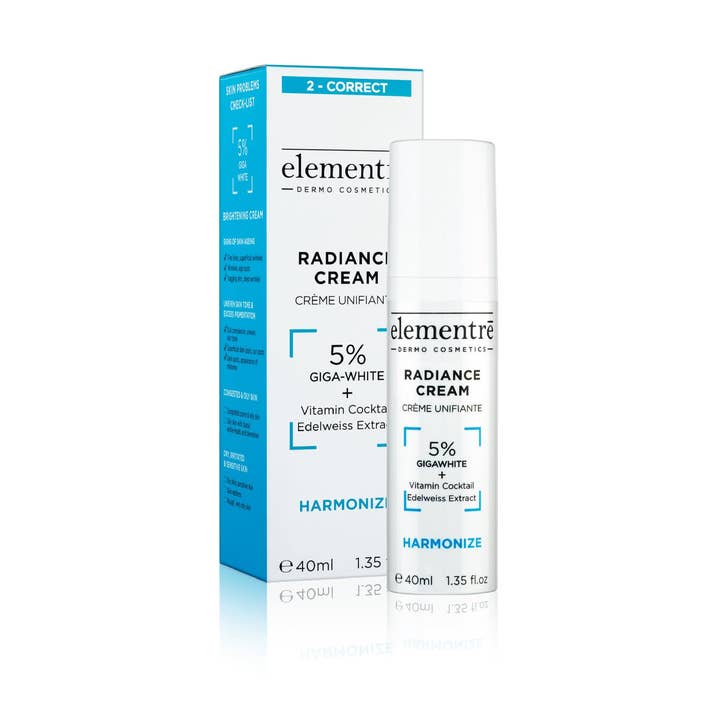 Crema éclat 5% Giga-White per la vendita all'ingrosso da parte di elementrē dermo cosmetics