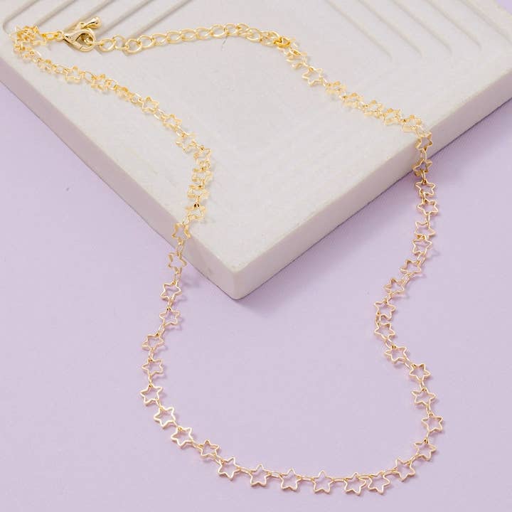 Mini Stars Kedjelänk Halsband för wholesale av The Looks by Fame Accessories