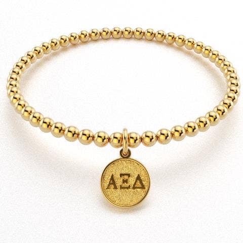 Shawn Paul - Vendita all'ingrosso Braccialetto con ciondolo/pendente - Bracciale con perline in oro Alpha Xi Delta