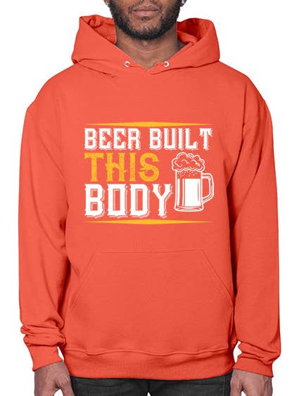 beer built this body 642# - beer- Hoodie for wholesale by tshirt unlimited
