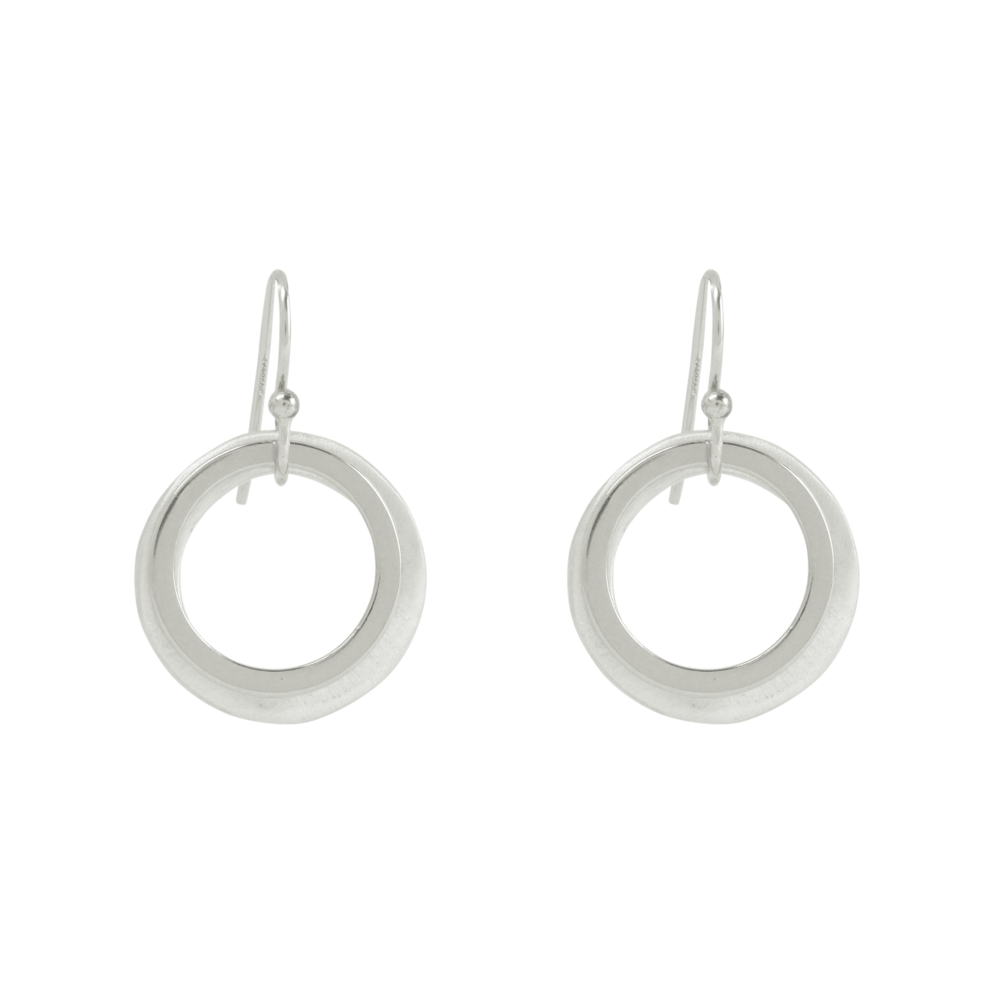Philippa Roberts – wholesale Dangle earrings – Double Open Circle Earrings in Silver, Vermeil, or Mixed0