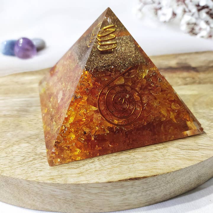 Soothing Crystals - Wholesale Spiritual Stone/Crystal - Orgone Pyramid | Citrine Pyramid | Crystal Energy Pyramid