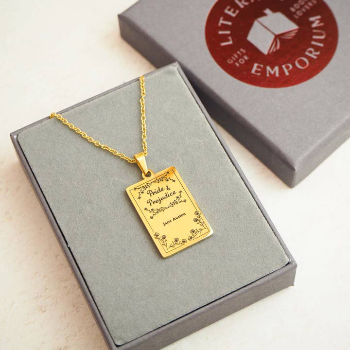 LiteraryEmporium - Wholesale Pendant/Charm Necklace - Pride and Prejudice Book Necklace1