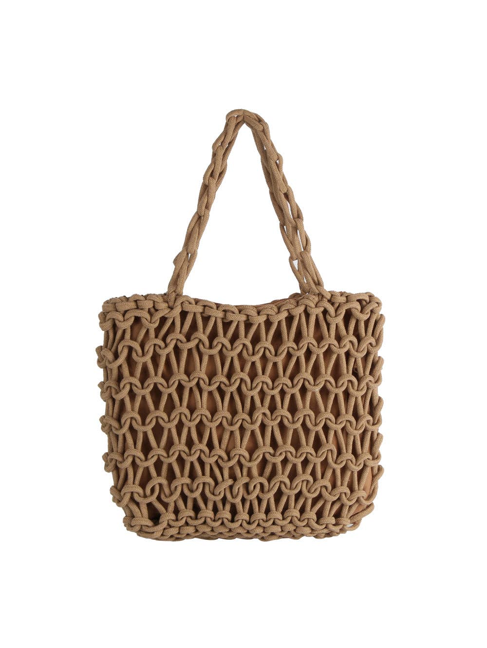 Handbag Factory Corp – wholesale Tote bag – Women's – Crocheted Woven Macramé Shoulder Tote5