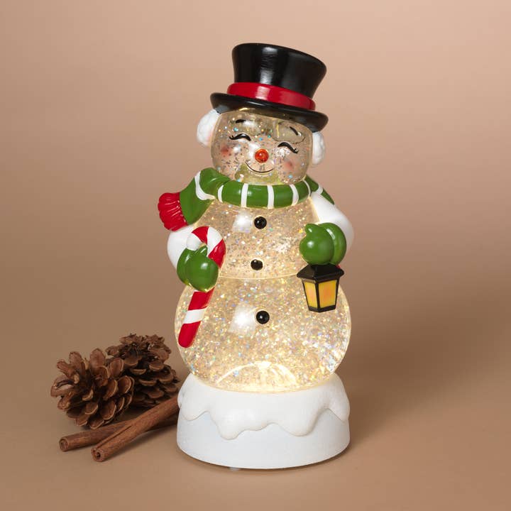Gerson Christmas 9.84"H B/O Lighted Spinning Water Globe Sno for wholesale by The Gerson Companies