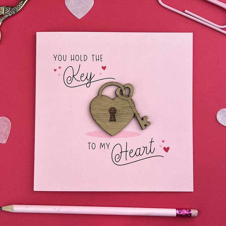 Key To My Heart Card for wholesale by KDee Designs