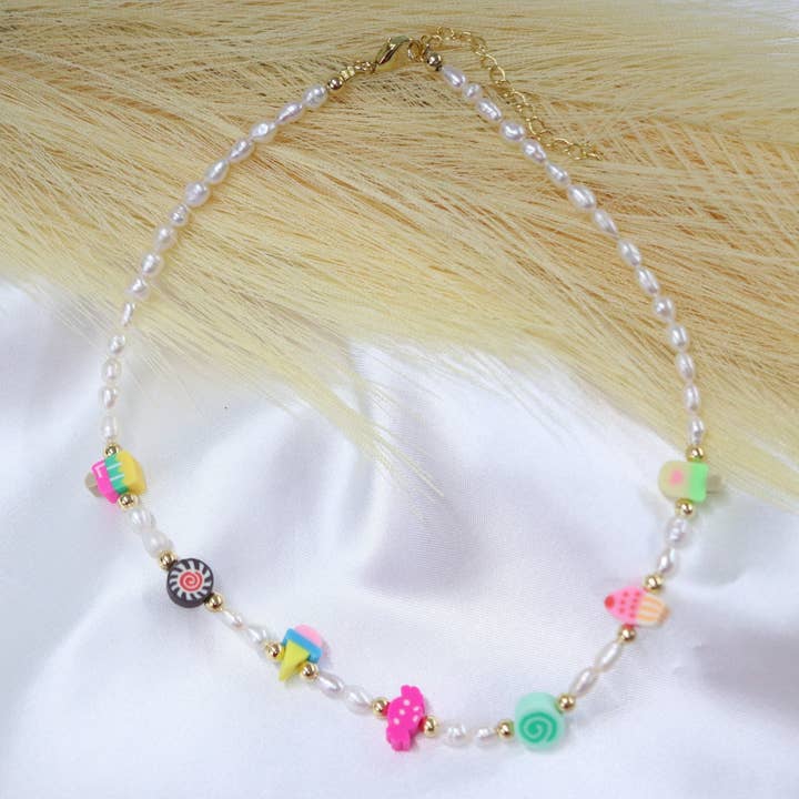 Collana di perle di caramelle divertente collana di perline per bambini compleanno per la vendita all'ingrosso da parte di Anita's Accesorios