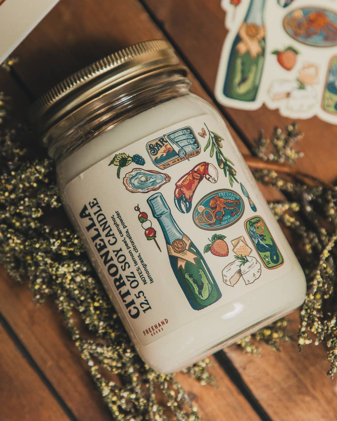 Freehand Goods - Wholesale Jar/Filled Candle - Citronella Soy Candle3