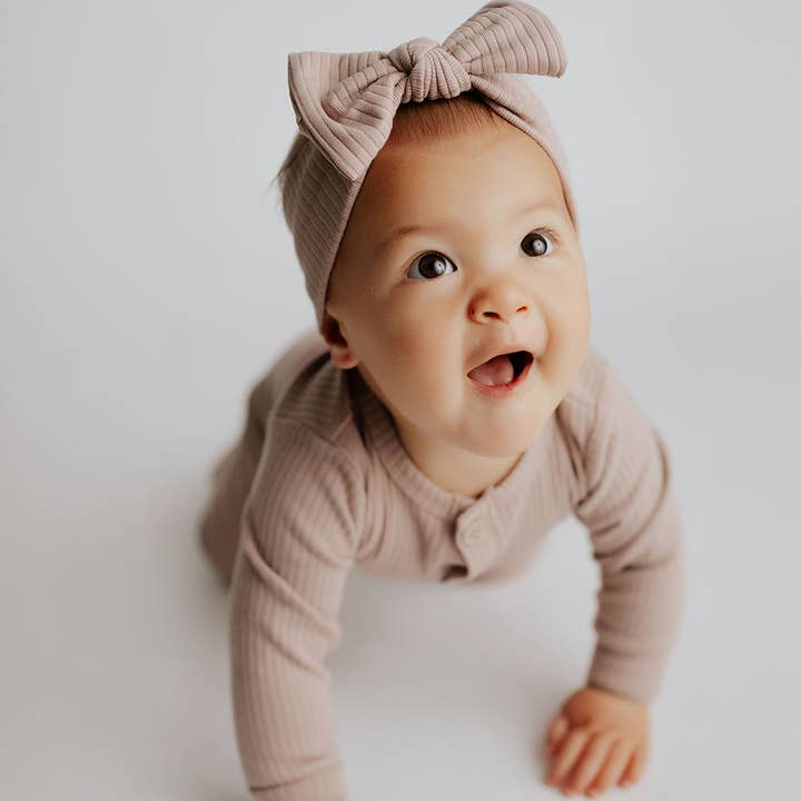 Three Little Tots - Wholesale Jumpsuit - Baby - Baby Ribbed Playsuit with Pockets and Bow32