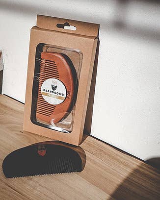 THRONE – wholesale Skäggborste/kam – Premium skäggkam i persikoträd6