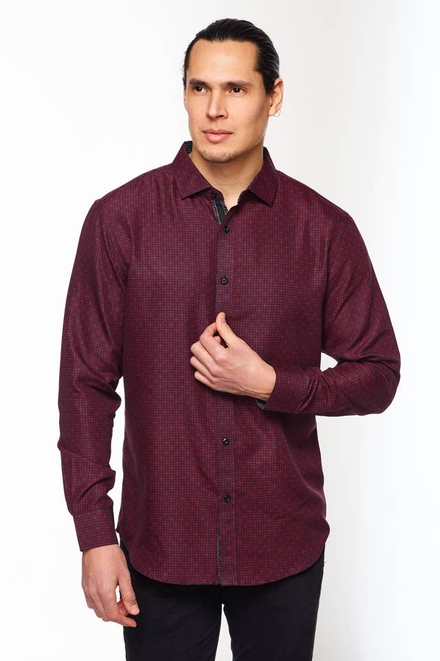 Wholesale Mens Long Sleeve Printed Casual Button Down Shirts for your
