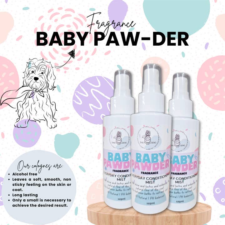 Baby Pawder - Dog Cologne Conditioning Mist for wholesale by The flying dog n Co