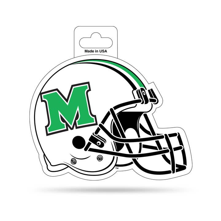 NCAA Marshall Thundering Herd Shape Cut Helmet Decal for wholesale by Rico Industries
