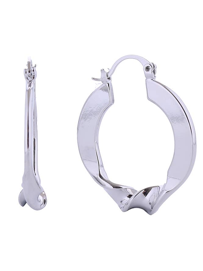 Orecchini a Cerchio Twist N Shine 14K per la vendita all'ingrosso da parte di Hana