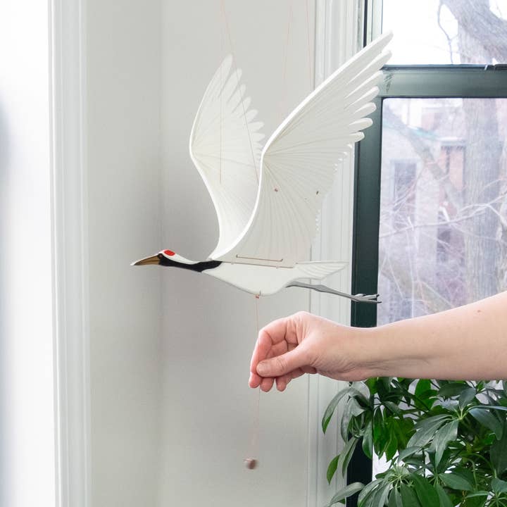 Tulia's Artisan Gallery - Wholesale Mobile - Crane Flying Bird Mobile3