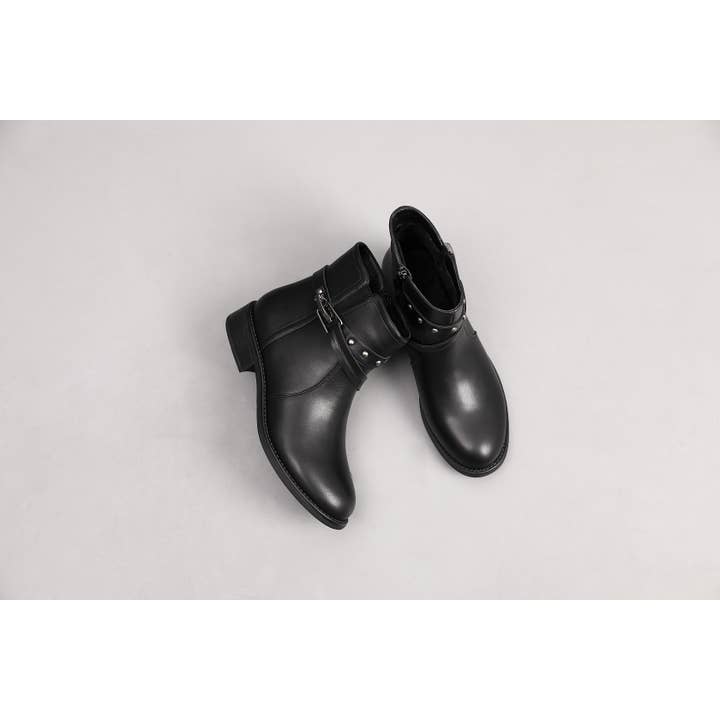 Top Staka - Vente Bottines – femme - A2354 Bottines à clous et fermeture éclair