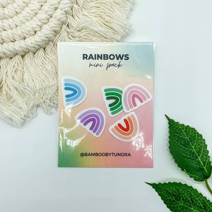 BambooByTundra - Wholesale Sticker - Rainbows Mini Sticker Pack1