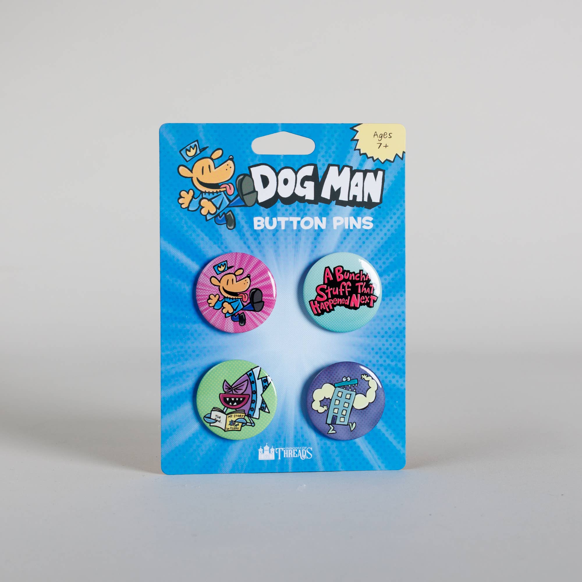 Kingdom of Threads - Wholesale Lapel Pin/Button - Dog Man Button Pin Set | Dog Man