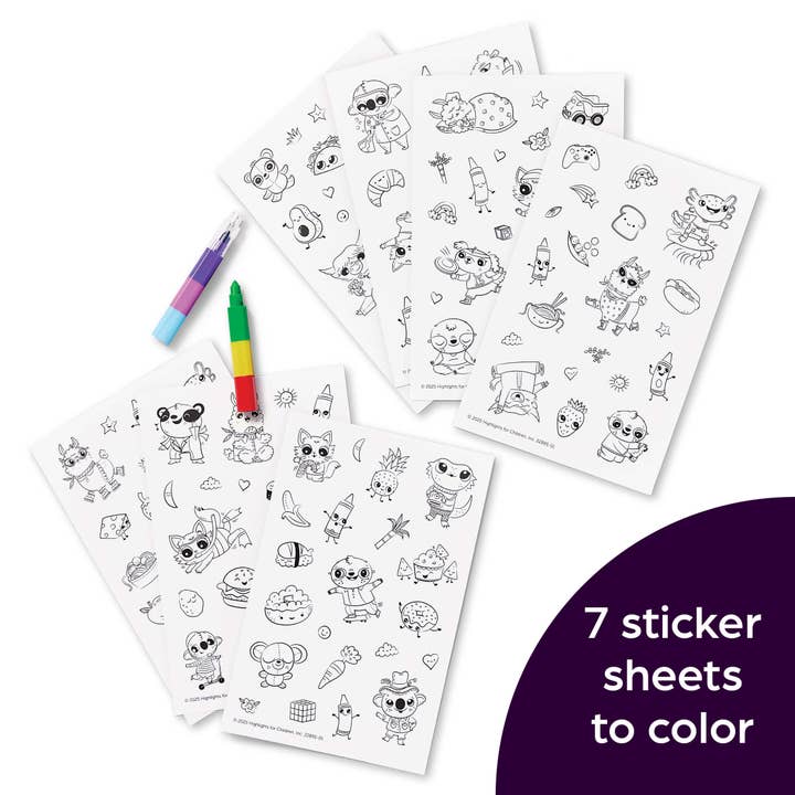 Highlights for Children - Wholesale Early Reader Book (6-8) - Color-In Stickers and Puzzles! Adorable Animals3