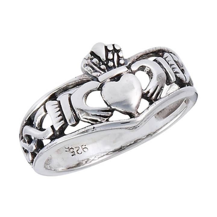 CALIFORNIA TOE RINGS - Wholesale Band/Stacked Ring - Claddagh Ring, Sterling Silver Claddagh Ring With Weave, Celtic Sterling Silver Ring, Claddagh Promise Ring, Celtic Engagement Crown Ring0