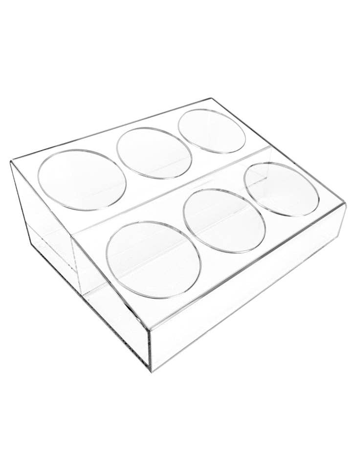 DesignStyles Home – Engroshandel Flaskehylde/holder – Simply Brilliant akryl flaskeholder med seks huller0