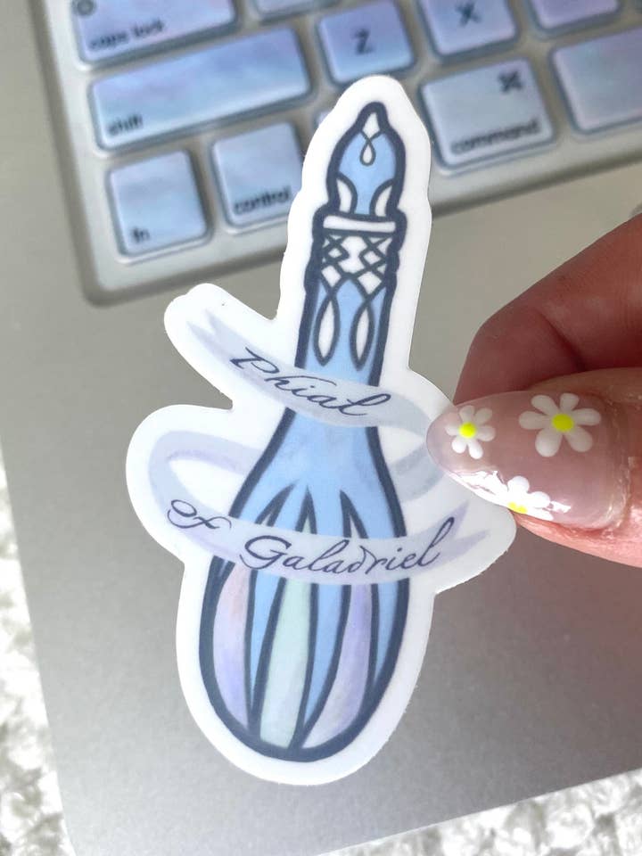 Autocollant pour ordinateur portable Lotr Fiole de Galadriel | Autocollant Le Seigneur des Anneaux | Reine elfe | Lumière d'Eärendil | Cadeau pour les fans de Jrr Tolkien | Frodon Sacquet pour la vente par Papi Hour