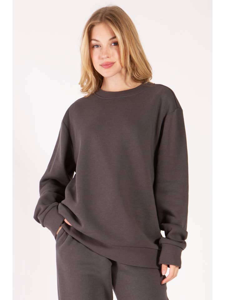 Color 5 - Wholesale Sweatshirt - Women's - Fleece lined unisex crew neck pull over sweat shirt jacket2