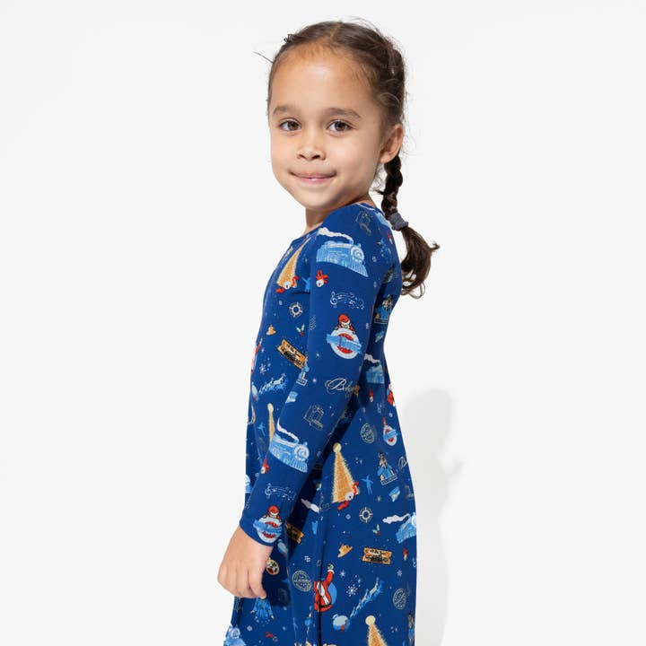 Bellabu Bear - Wholesale Dress - Kids - The Polar Express Bamboo Girls' Long Sleeve Dress4