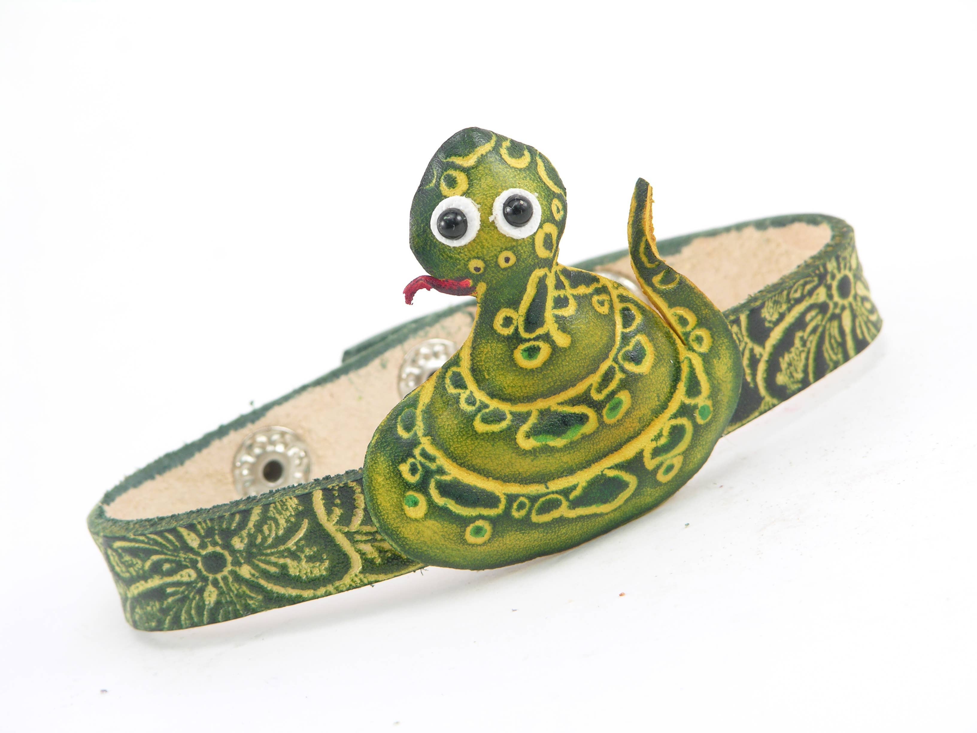 Sunflower Handmade leather inc – wholesale Bangle bracelet – Handmade Leather Snake Bracelet0